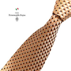 ERMENEGILD ZEGNA ネクタイ ドット柄 パターン柄 エルメネジルド ゼニア USED 中古m130