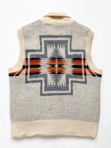 70s PENDLETON ネイティブ ボア ベスト L ペンドルトン ビンテージ ヴィンテージ ウール ニット カーディガン タイプ ジャケット USA 古着 