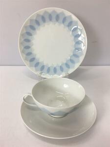 Rosenthal◆カップ&ソーサー&ケーキ皿/3点セット/WHT/Lotus Kobalt