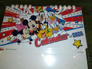 ☆2024年　DISNEY／第一生命 　約18×22㎝　ミッキー ミニー ドナルド　卓上カレンダー 　非売品 ☆ 