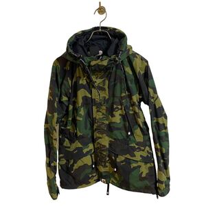 【ア ベイシング エイプ A BATHING APE 迷彩 カモフラ マウンテンパーカー スノボジャケット ブルゾン ジャンパー レディースS 美品】