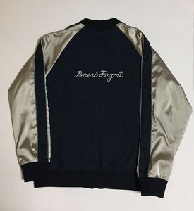 AMERI × FRAGMENT BLOUSON M BLACK アメリヴィンテージ フラグメント リバーシブル スカジャン ジャケット JACKET ブルゾン 藤原ヒロシ 黒