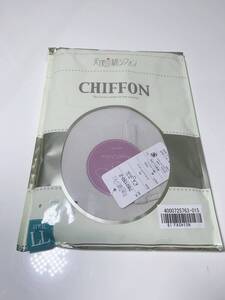 55n LPL【未使用/保管品】天使の綿シフォン CHIFFON LLサイズ シャンパーニュ 長袖ロングW ハイネック 綿100％ 定価7,920円