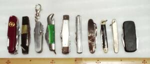 ★　初出しの１０徳ナイフ小型ナイフ色々　10本　狩猟用ナイフ　小刀　小刀　キャンプ　アウトドア