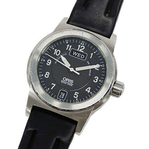 １円〜 オリス ORIS ビッグクラウン 7501 時計 ボーイズ ブランド デイデイト 自動巻き AT ステンレス SS ラバー 裏スケ (v0083584900)