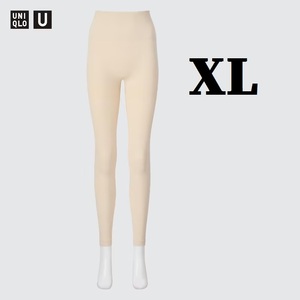 即決 未使用 XL◆ユニクロU シームレスレギンス◆30 NATURAL