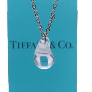 極希少 美品 Tiffany&Co. ティファニー クリスタル ティアドロップ シルバー ネックレス SV925 ペレッティ 涙 雫 水晶 ET332