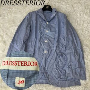 Y9 DRESSTERIOR ドレステリア メンズ 青 ブルー ジャケット 長袖 シンプル 薄手 オシャレ コットン 