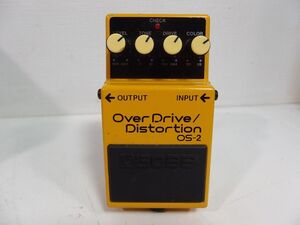 K552/6C□BOSS ボス 本体のみ ドライブ ペダル OS-2 OverDrive Distortion ギター用エフェクターディストーション 中古品□