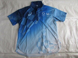 未使用 きれい アシックス JAPAN 半袖 ポロシャツ ジャケット JOC公式 オリンピック 東京 2020 五輪 Lサイズ 2031B036