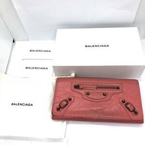 BALENCIAGA バレンシアガ★長財布 フラップ ウォレット レザー 163471