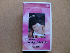 ＊【VHS】くノ一淫法　百花卍がらみ　監督：曽根中生　主演：宮下順子（R-145）（日本盤）