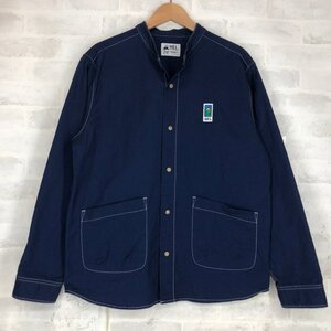 MEI × coen メイ コーエン 19FW 別注 キャンバス スナップボタン バンドカラーシャツ カバーオール SIZE: M ネイビー MH632024112315