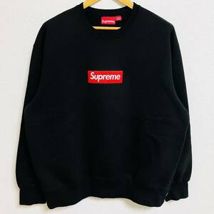 ほぼ新品 Supreme Box Logo Crewneck Black Red L 22aw 2022年 ブラック レッド ボックスロゴ クルーネック トレーナー スウェットシャツ