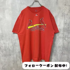 古着 used　Majestic　マジェスティック　カージナルス　半袖プリントTシャツ　赤　レトロ　野球　オーバーサイズ