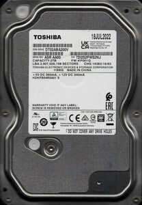 TOSHIBA DT02ABA200V 2TB SATA 5400rpm