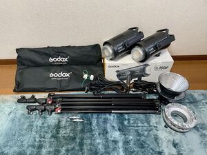 【美品２セット】GODOX SL150Ⅱ LEDライト＋Manfrotto 1052JBAC 三脚ライトスタンド＋GODOXソフトボックス【ゴドックス　マンフロット　　