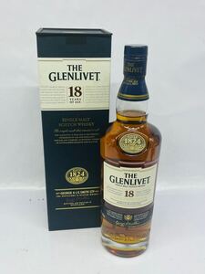  ◎1円◎ THE GLENLIVET ザ・グレンリベット18年 シングルモルトスコッチウイスキー箱入 700ml 43% 洋酒 ※同梱不可 co ①