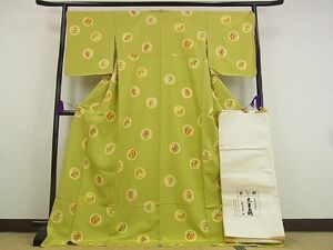 平和屋1■極上　銀座　志ま亀　小紋　人物　虎　伊と幸　反端・たとう紙付き　逸品　未使用2s034