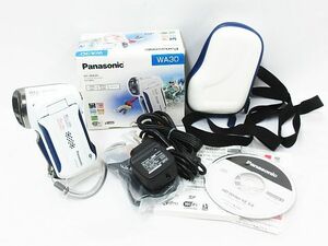 ■ 美品 Panasonic パナソニック デジタルムービーカメラ ハンディカメラ HX-WA30 ホワイト 白 簡易動作確認済み 元箱 付属あり