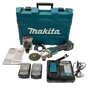 KS USED makita マキタ 100mm 充電式ディスクグラインダ GA412DRGX バッテリー2個 急速充電器 動作確認済 簡易清掃済 ケース付き