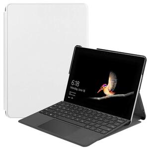 Surface Go 専用スリムケース　カバー　薄型　軽量型　スタンド機能　高品質PUレザーケース ホワイト