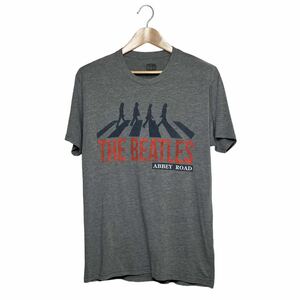 【オフィシャル】THE BEATLES ビートルズ Tシャツ L 半袖 グレー アビーロード アップル社 アメリカ古着／USA古着