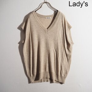 M9756P　▼AURALEE オーラリー▼ 23SS SUPER FINE CASHMERE SILK KNIT VEST カシミヤシルク ニットベスト ベージュ 1 A23SV055C 秋～春 rb