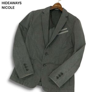 HIDEAWAYS NICOLE ハイダウェイ ニコル 通年 背抜き★ アンコン テーラード ジャケット Sz.46　メンズ グレー　A4T08788_8#O