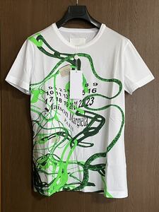 XL新品 メゾンマルジェラ アブストラクトナンバリング カレンダーロゴTシャツ 20AW 白 XL Maison Margiela 1レディース 半袖 カットソー