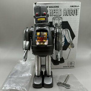 希少　METAL HOUSE メタルハウス　 HEX HEAD ROBOT 六角ロボット X-25 ブリキ シルバー　おもちゃ　現状品