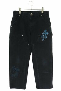 クロムハーツ Chrome Hearts カーハート DENIM CARPENTER サイズ:31インチ クロスパッチ付きカーペンターデニムロングパンツ 中古 SJ02