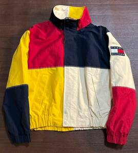 ビンテージ 90s TOMMY HILFIGER Multicolor Nilon Jacketトミーヒルフィガー マルチカラー ナイロンジャケット S