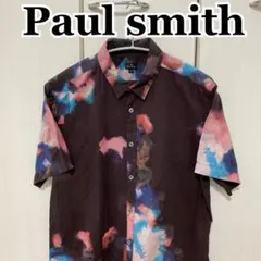 ポールスミス Paul smith 幾何学総柄デザインシャツ　アートヨーロピアン