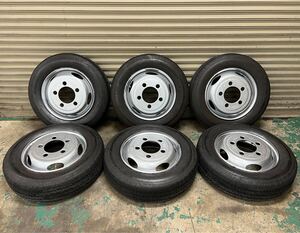 【バリ溝】205/70R17.5 ダイナ デュトロ トヨエース TOPY DF2D 17.5×5.25 113-9TC タイヤホイール6本セット RIB265 積載車など