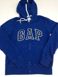 ●ＧＡＰ●新品●XS●青に紺ロゴ●ギャップ正規店●ロゴ・パーカー●ジップアップ●01