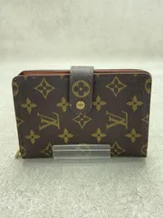 LOUIS VUITTON ポルト・パピエ・ジップ_モノグラム・キャンバス_BRW PVC ブラウン メンズ