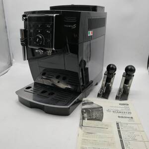 D0633 DeLonghi デロンギ ECAM23120BN 全自動エスプレッソマシン コーヒーメーカー 家庭用コーヒーマシン カフェグッズ ブラック 中古