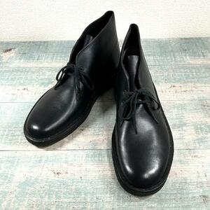 新品 CLARKS US9 名作 オールレザー デザートブーツ