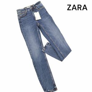 新品 未使用★ ZARA ザラ 現行タグ♪ VINTAGE SKINNY 加工 ストレッチ スキニー デニム パンツ ジーンズ Sz.24　レディース　K4B00339_4#R