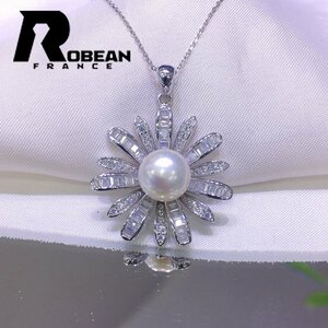 レア EU製 定価6万円★ROBEAN・淡水真珠・ペンダント★天然パール パワーストーン s925 アコヤ真珠 本真珠 オシャレ 9.5-10mm P1010601