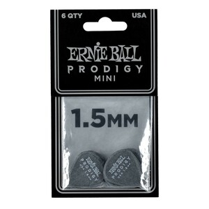 ギターピック 6枚 セット アーニーボール 1.50mm Prodigy Picks ＃9200 Black Mini ERNIE BALL