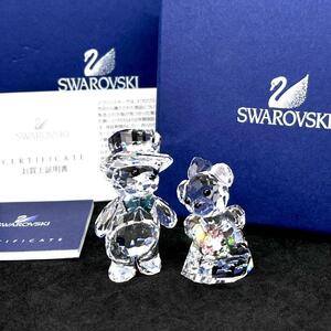 美品★ SWAROVSKI クリスベア 置物 あなたとわたし ベア スワロフスキー クリスタル