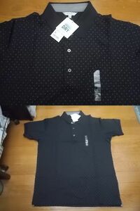 新品 uniqlo ユニクロ 水玉 dot ドット ポロシャツ XL 黒