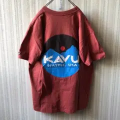 USA製 バックプリント kavu カブー Tシャツ キャンプ アウトドアに