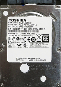 TOSHIBA MQ01ABF032 2.5インチ 7mm SATA600 320GB 4284回 17567時間