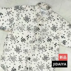 JIDAIYA　新品タグ付き　Tシャツ シャツ　M　綿100%　和風画　ロゴ入り