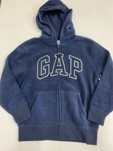 ■ＧＡＰ■新品■ロゴパーカー■１４０■紺■ギャップ■フリース■ジップアップ■人気のタイプ21●2-2