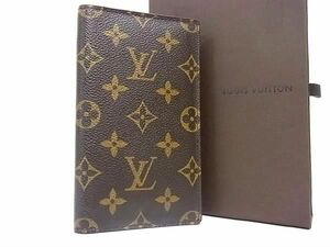 1円 ■美品■ LOUIS VUITTON ルイヴィトン R20503 モノグラム アジェンダポッシュ 手帳カバー アドレス帳 メンズ ブラウン系 FD1052