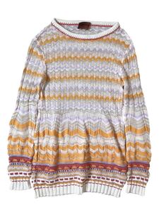 (D) missoni ミッソーニ コットン レーヨン サマーニット 40 セーター (ma)